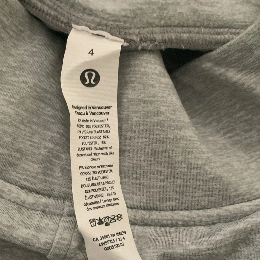 Lululemon Athletica Jogger Light Gray Zipper Pockets Size 4 - Picture 7 of 7